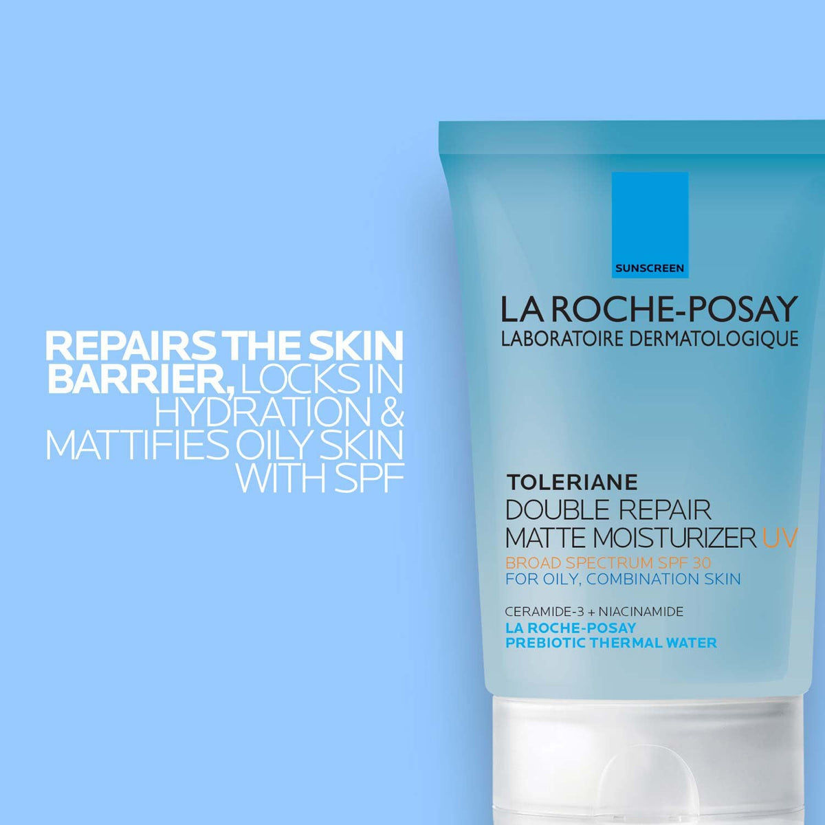 Toleriane Double Repair Matte Face Moisturizer SPF 30 for Oily Skin